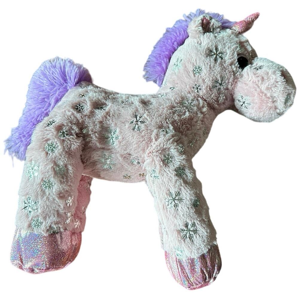 Hug Me Unicorn Plush Pink Purple Snowflakes New Tag 2022 Large Stuffed Animal